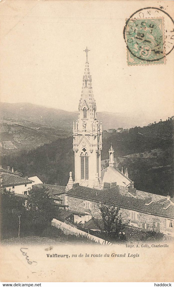 VALFLEURY: VU DE LA ROUTE DU GRAND LOGIS - Andrézieux-Bouthéon