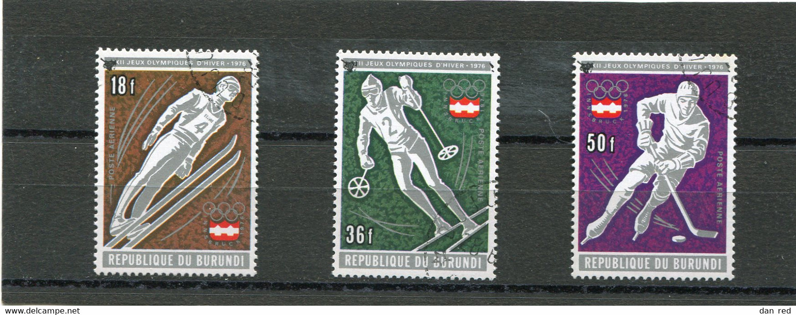 BURUNDI   N°  420 A 422  PA (Y&T)  (Oblitéré)  (Poste Aérienne) - Airmail