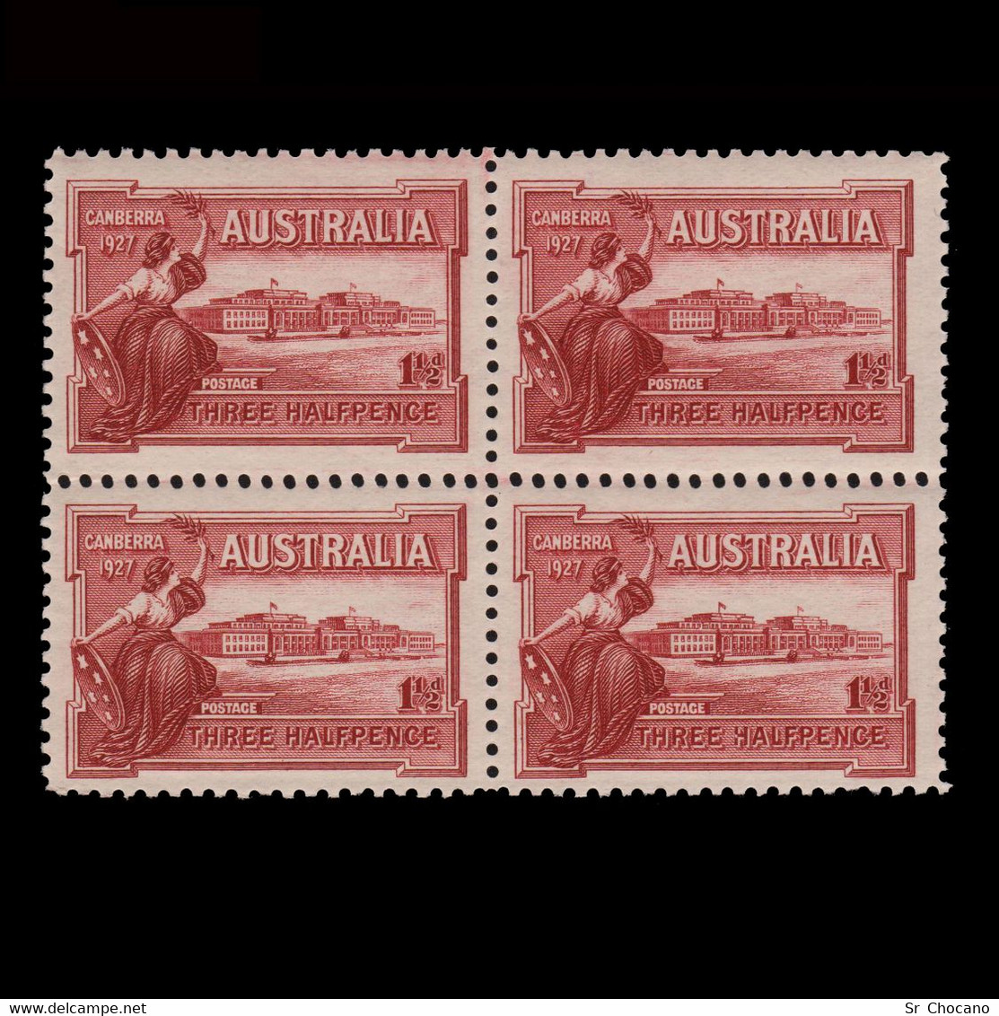 AUSTRALIA.1927.Camberra.1 1/2 D.SG.105.B4.MNH. - Nuovi