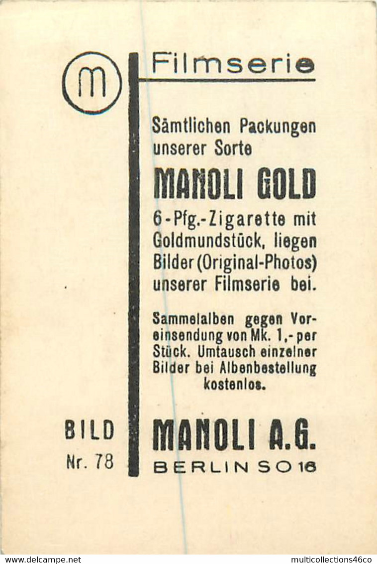 221022B - IMAGE Filmsérie MANOLI GOLD BERLIN Cigarette Bild 78 - BEBE DANIELS CINEMA MUET ACTRICE - Andere & Zonder Classificatie