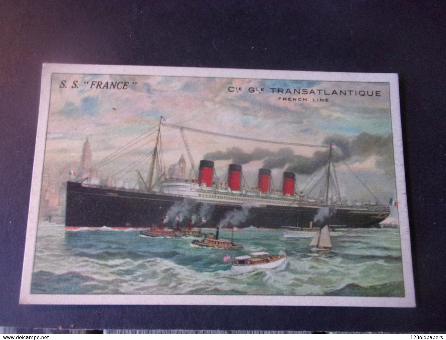 ♥️   PAQUEBOT BATEAU  SS FRANCE 1913 CIE GLE  FRENCH LINE USA NEW YORK - Autres & Non Classés