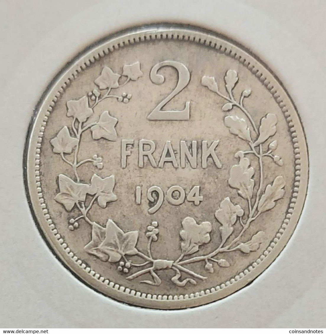 Belgium 1904 - 2 Frank VL Zilver/Brede Baard - Leopold II - Morin 195 - Pr - 2 Frank