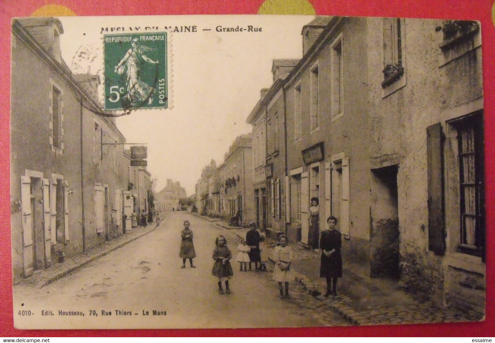 Mayenne 53. Meslay Du Maine. Grande Rue. Animée. Café. Enfants - Meslay Du Maine