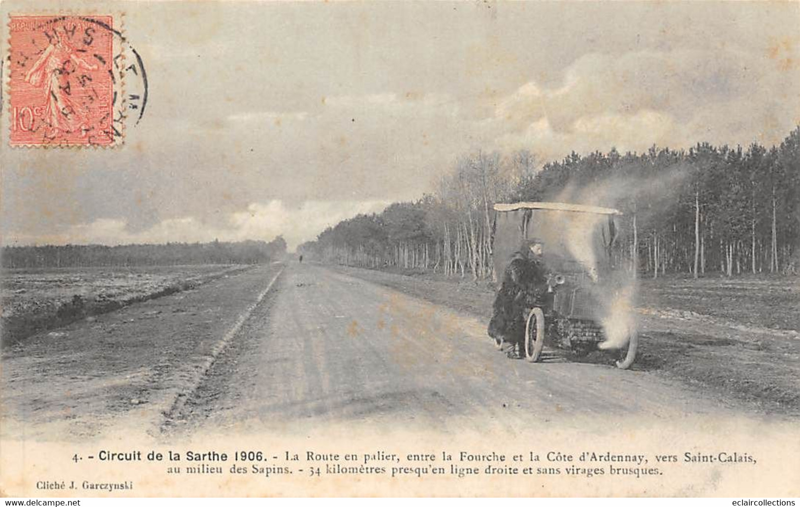 Thème Sport Automobile    :Circuit De La Sarthe 1906 . 39 Cartes Numérotées - Manque N° 2  Edit.Garczinski   (voir Scan) - Le Mans