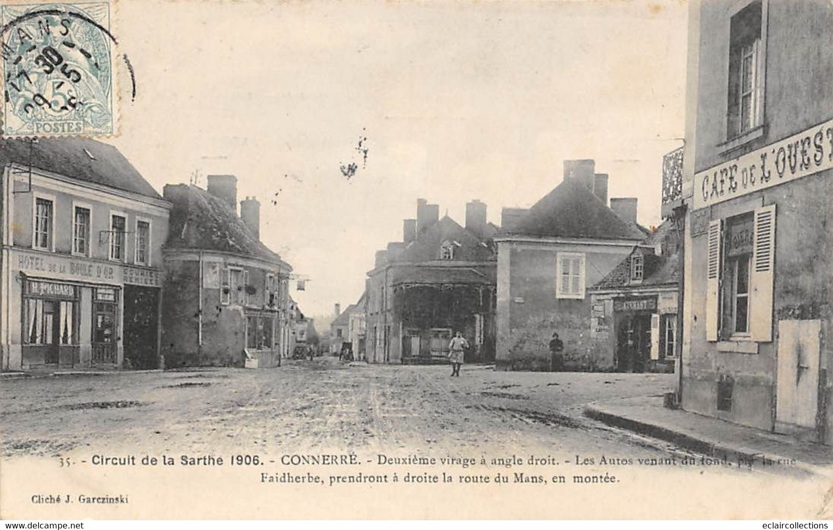 Thème Sport automobile    :Circuit de La Sarthe 1906 . 39 cartes numérotées - manque N° 2  Edit.Garczinski   (voir scan)