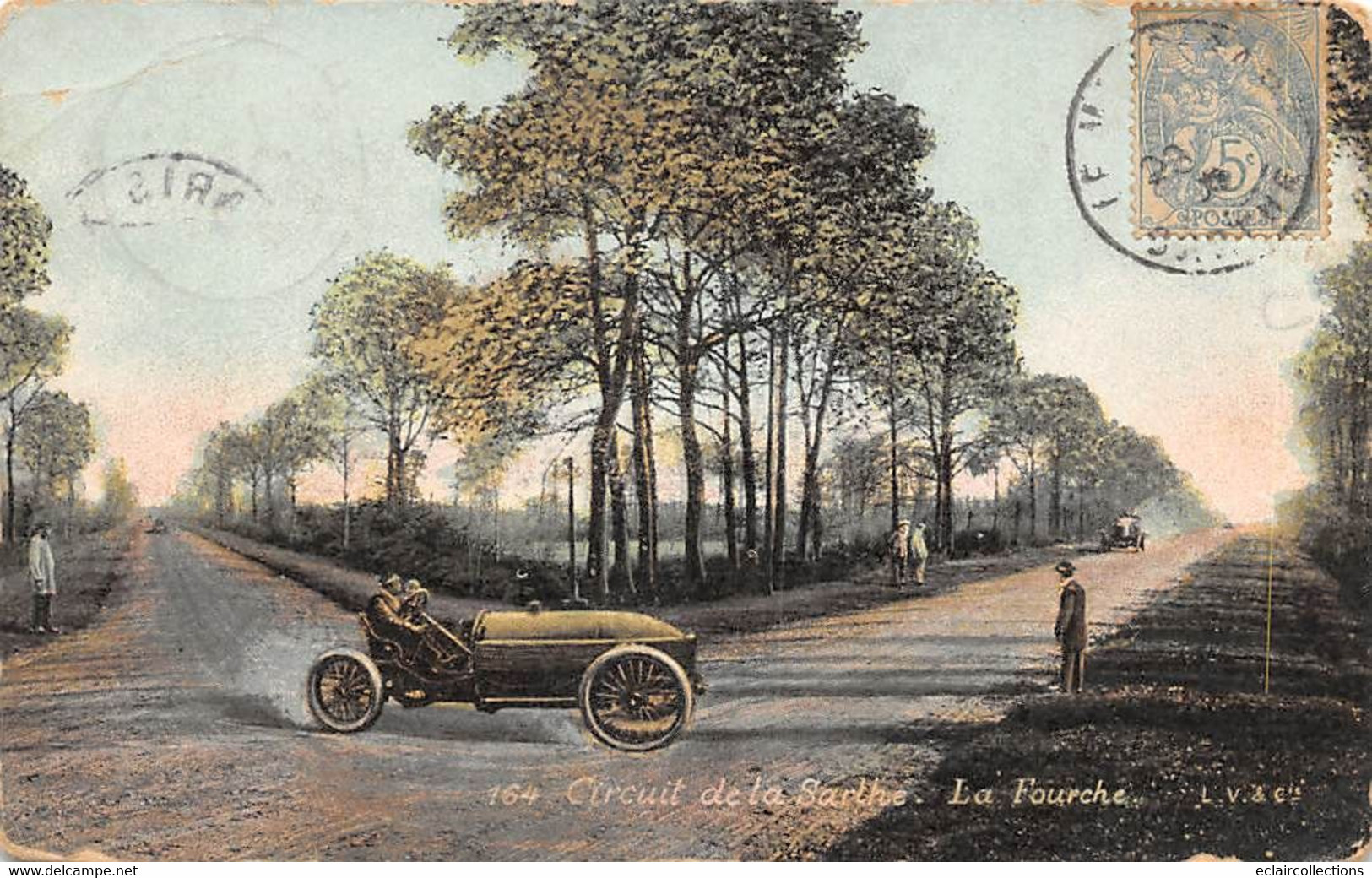 Thème Sport automobile    :Circuit de La Sarthe    Ensemble de 8 cartes Edition LV Couleur    (voir scan)