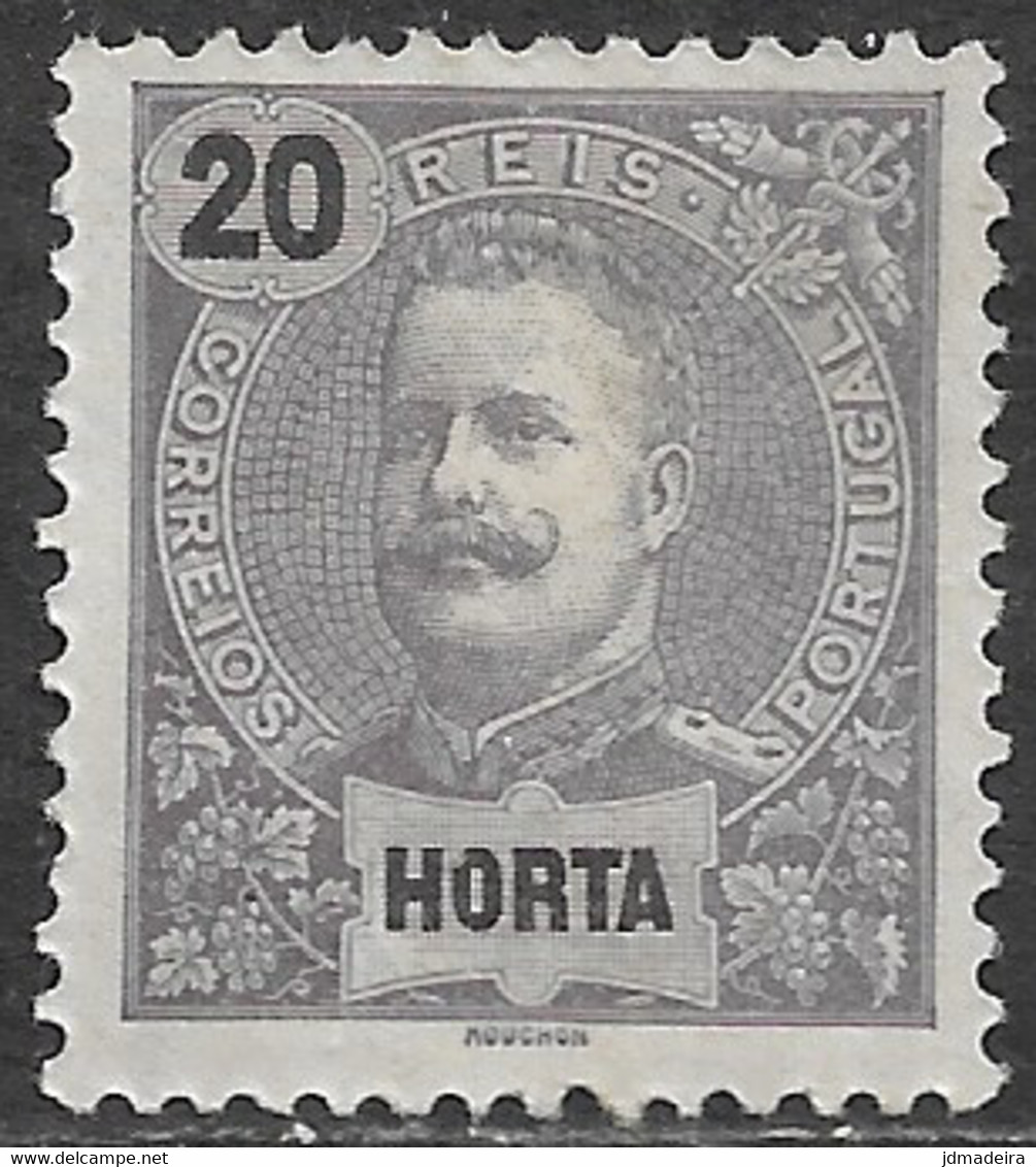 Horta – 1897 King Carlos 20 Réis Mint Stamp - Horta