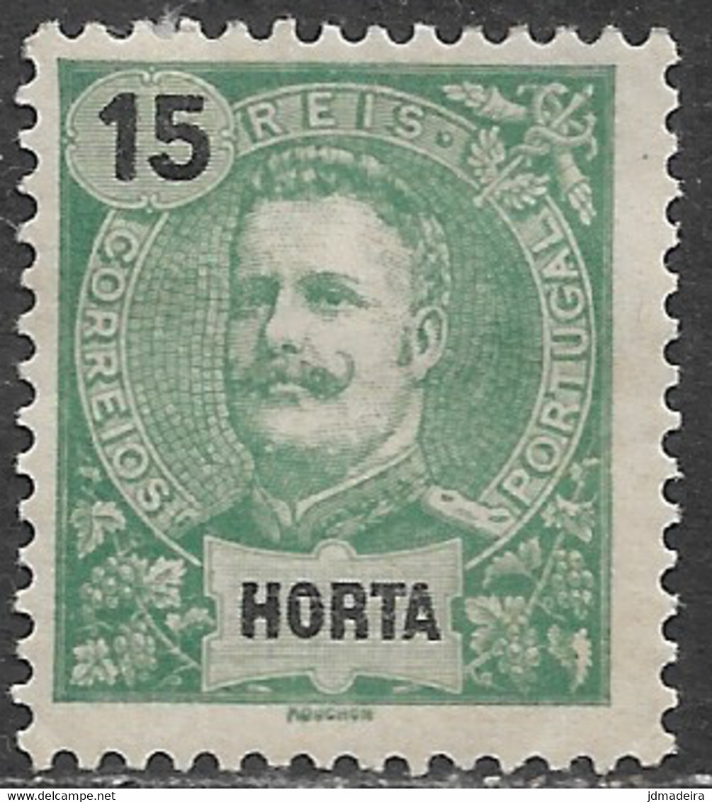 Horta – 1898 King Carlos 15 Réis Mint Stamp - Horta