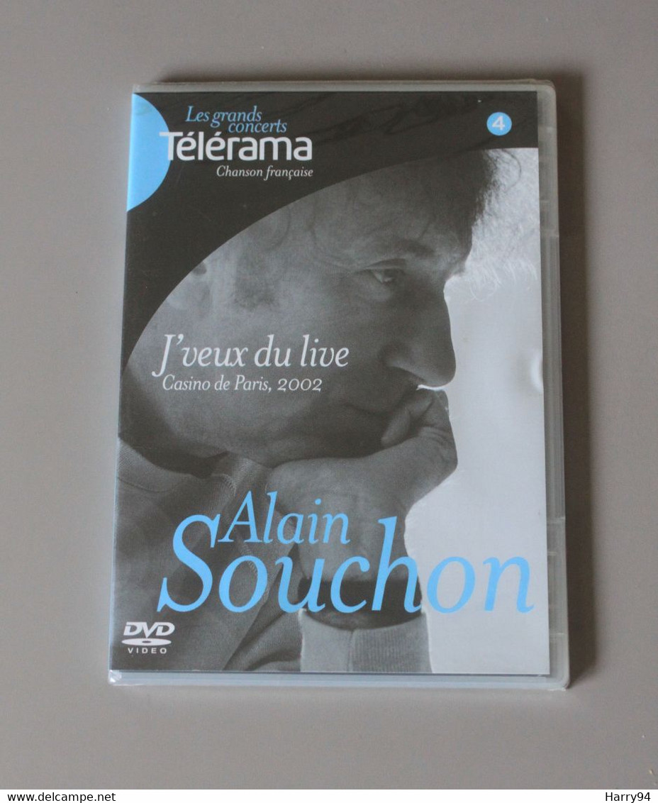 DVD Les Grands Concerts Télérama Alain Souchon J'veux Du Live Casino De Paris 2002  Neuf Sous Blister - Concert Et Musique