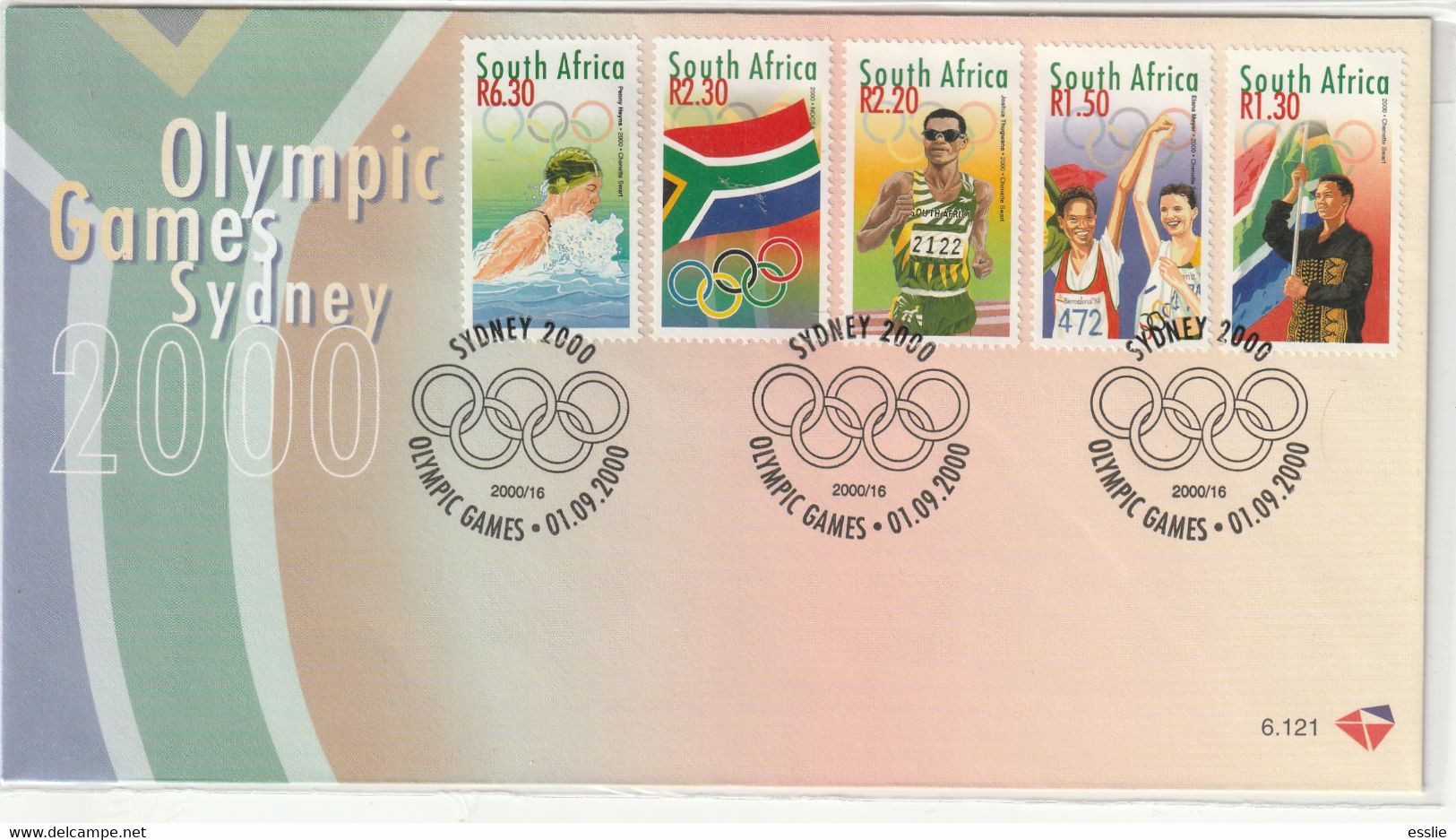 South Africa RSA - 2000 - FDC 6.121 - Sydney Olympic Games - Storia Postale