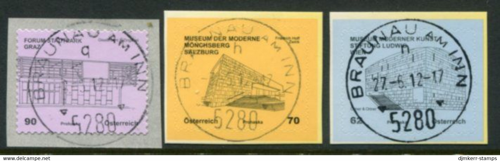 AUSTRIA  2012 Architecture Definitive (3) Used. .  Michel 2990-91, 2998 - Used Stamps