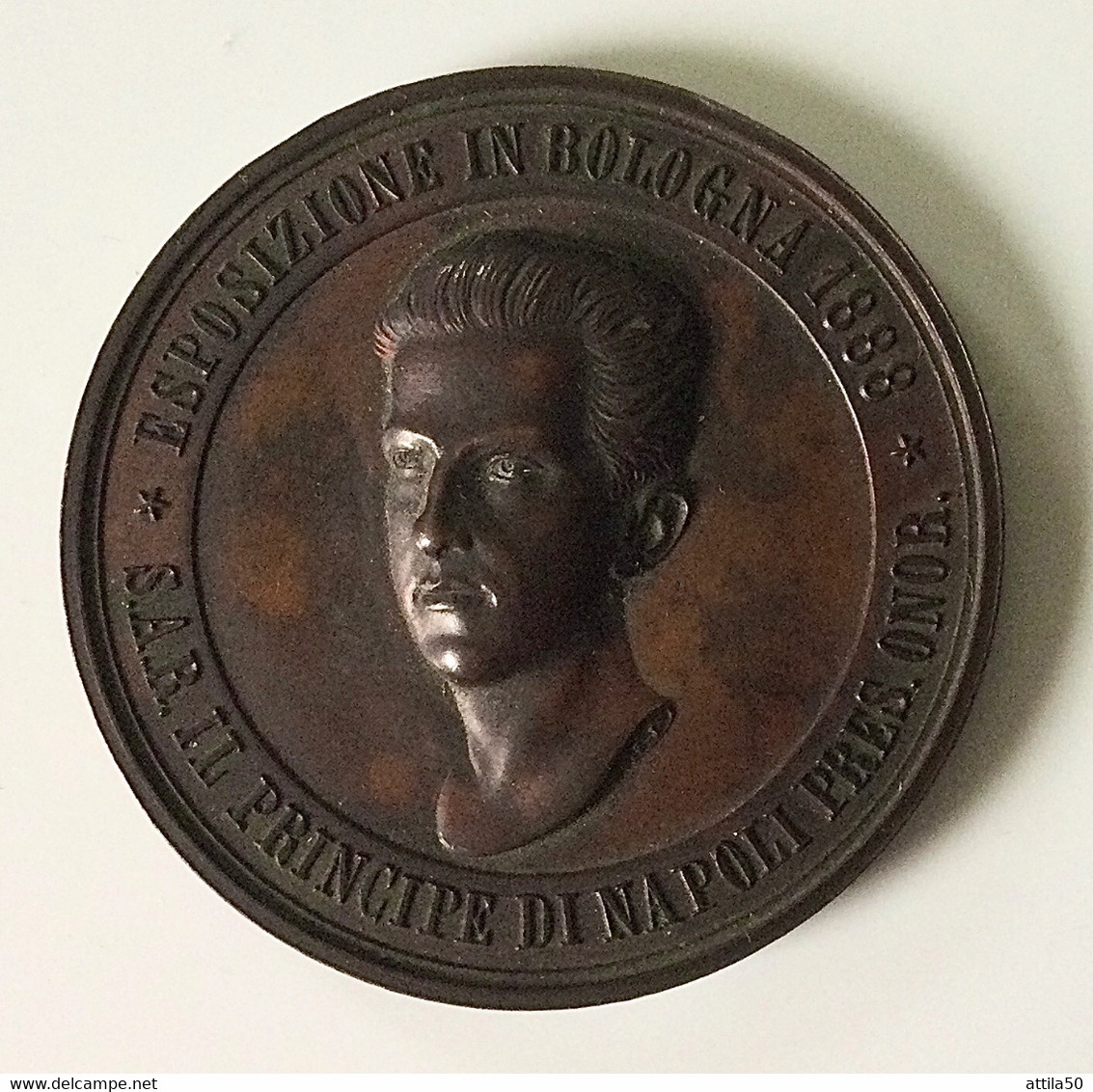 S.A.R. Il Principe Di Napoli - Medaglia Di Bronzo, Diametro Mm.40 Gr.28,9 - SPL, Del 1888. - Monarquía/ Nobleza