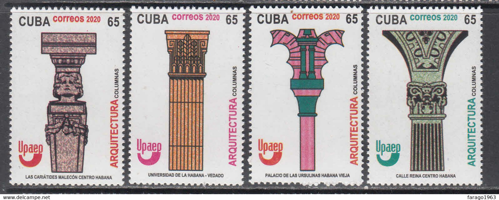 2020 Cuba UPAEP Architecture Complete Set Of 4 MNH - Nuevos