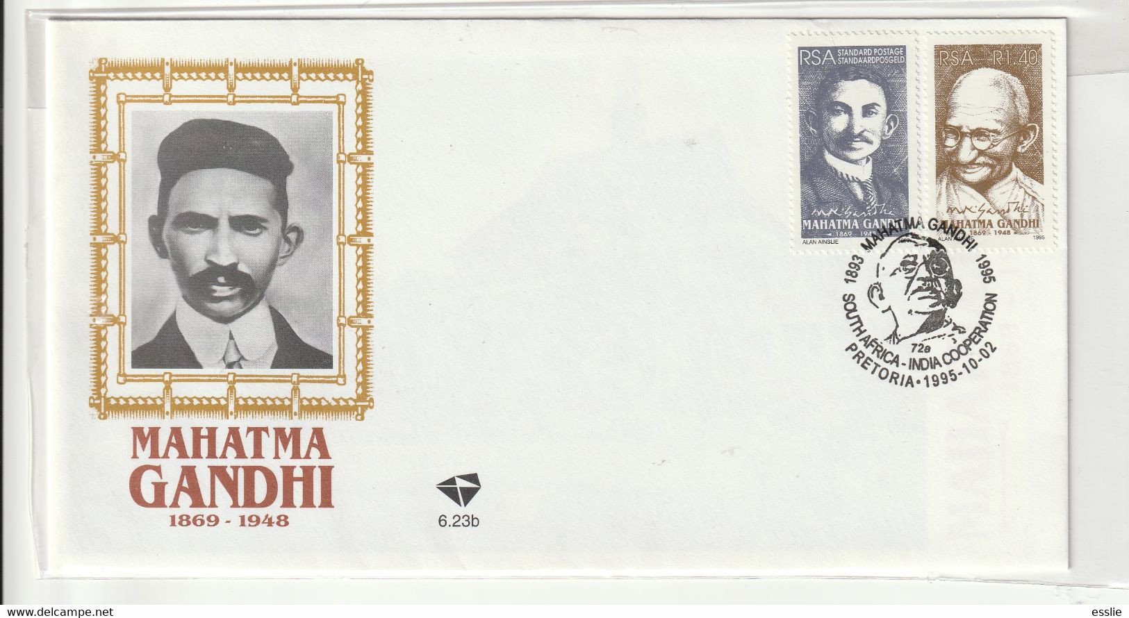 South Africa RSA - 1995 - Mahatma Gandhi Commemoration FDC - Briefe U. Dokumente