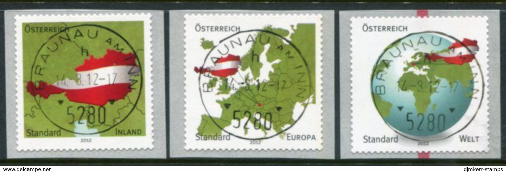 AUSTRIA  2012 Austria In Maps Used. .  Michel 3005-07 I - Used Stamps