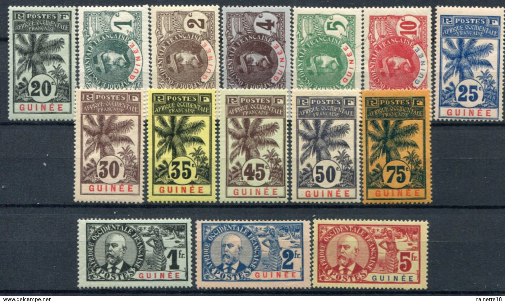 Guinée    N°  33/47 *   Très Légères Charnières - Unused Stamps