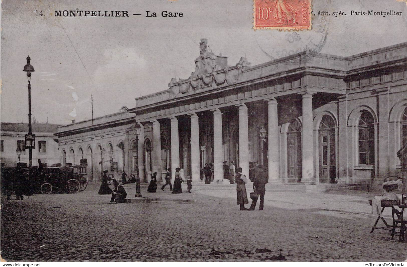 CPA - 34 - MONTPELLIER - La Gare - Animation - Voiture - - Montpellier