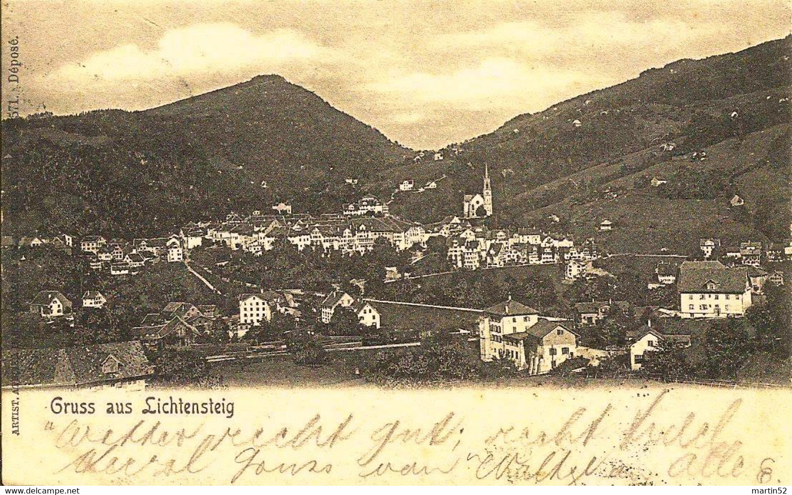 Schweiz Suisse 1903: Bild-PK CPI "Gruss Aus Lichtensteig LICHTENSTEIG > AMBULANT 16.VIII.03 4693 > EFFRETIKON 17.VIII.03 - Lichtensteig