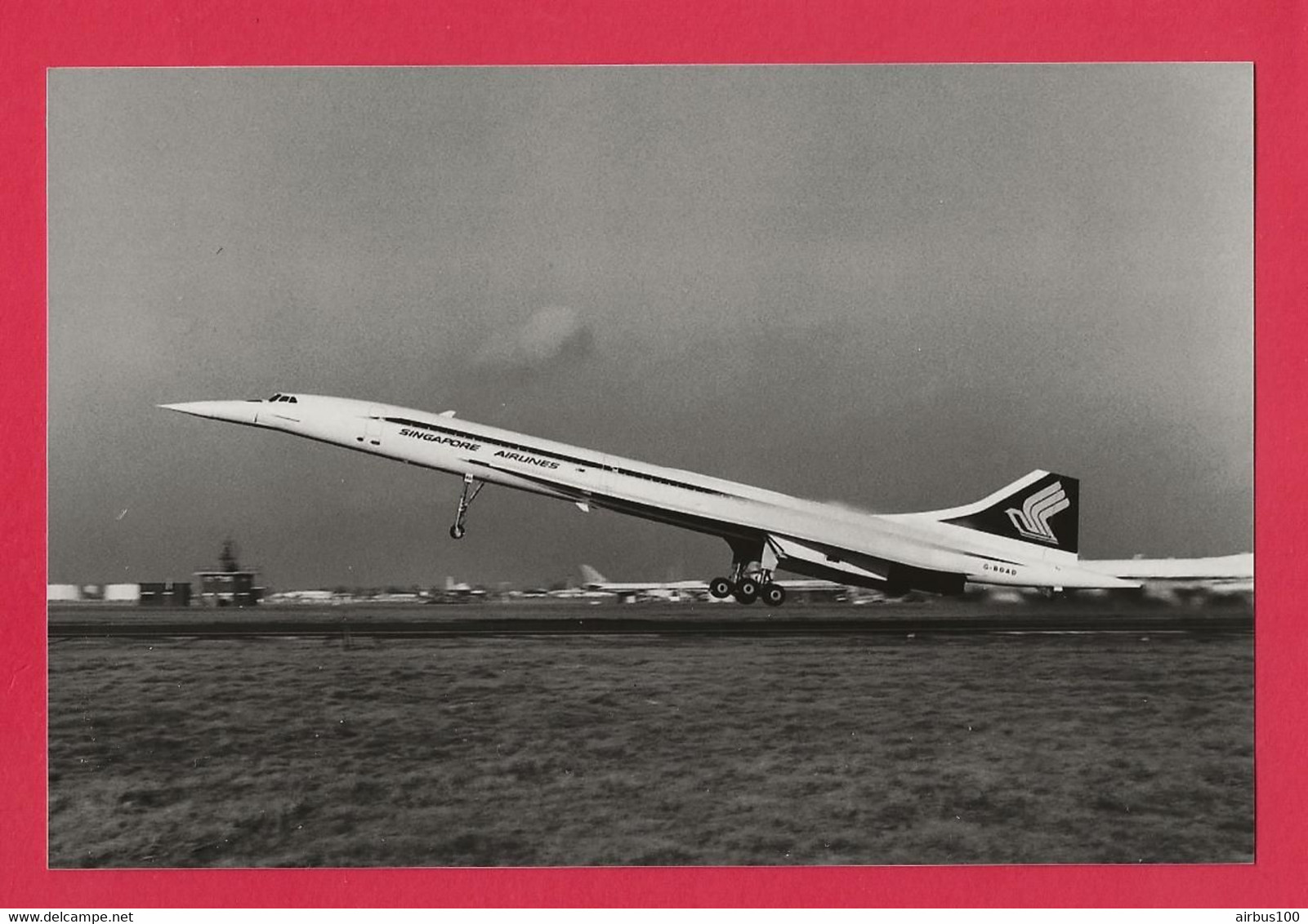 BELLE PHOTO REPRODUCTION AVION PLANE FLUGZEUG - CONCORDE SINGAPORE AIRLINES G-BOAD - Luftfahrt