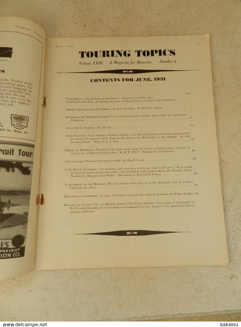 TOURING TOPICS 1931 JUIN - 1900-1949