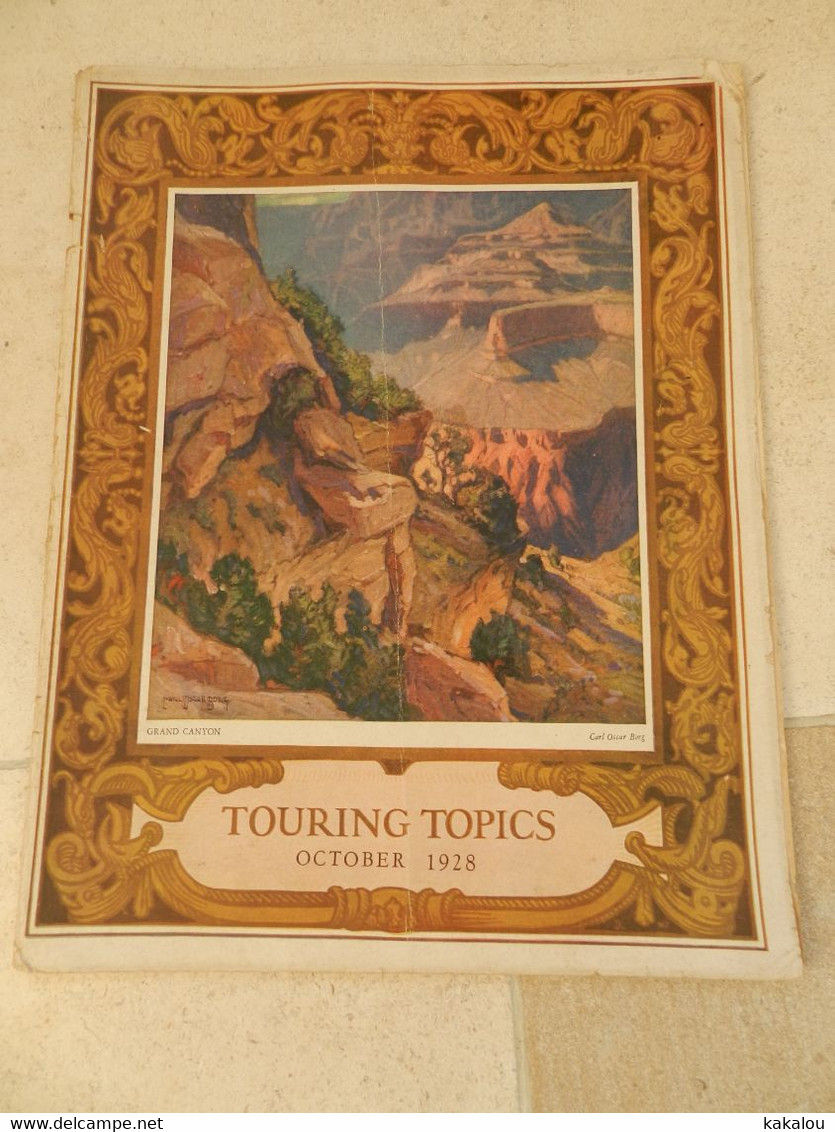 TOURING TOPICS OCTOBRE 1928 GRAND CANYON - 1900-1949