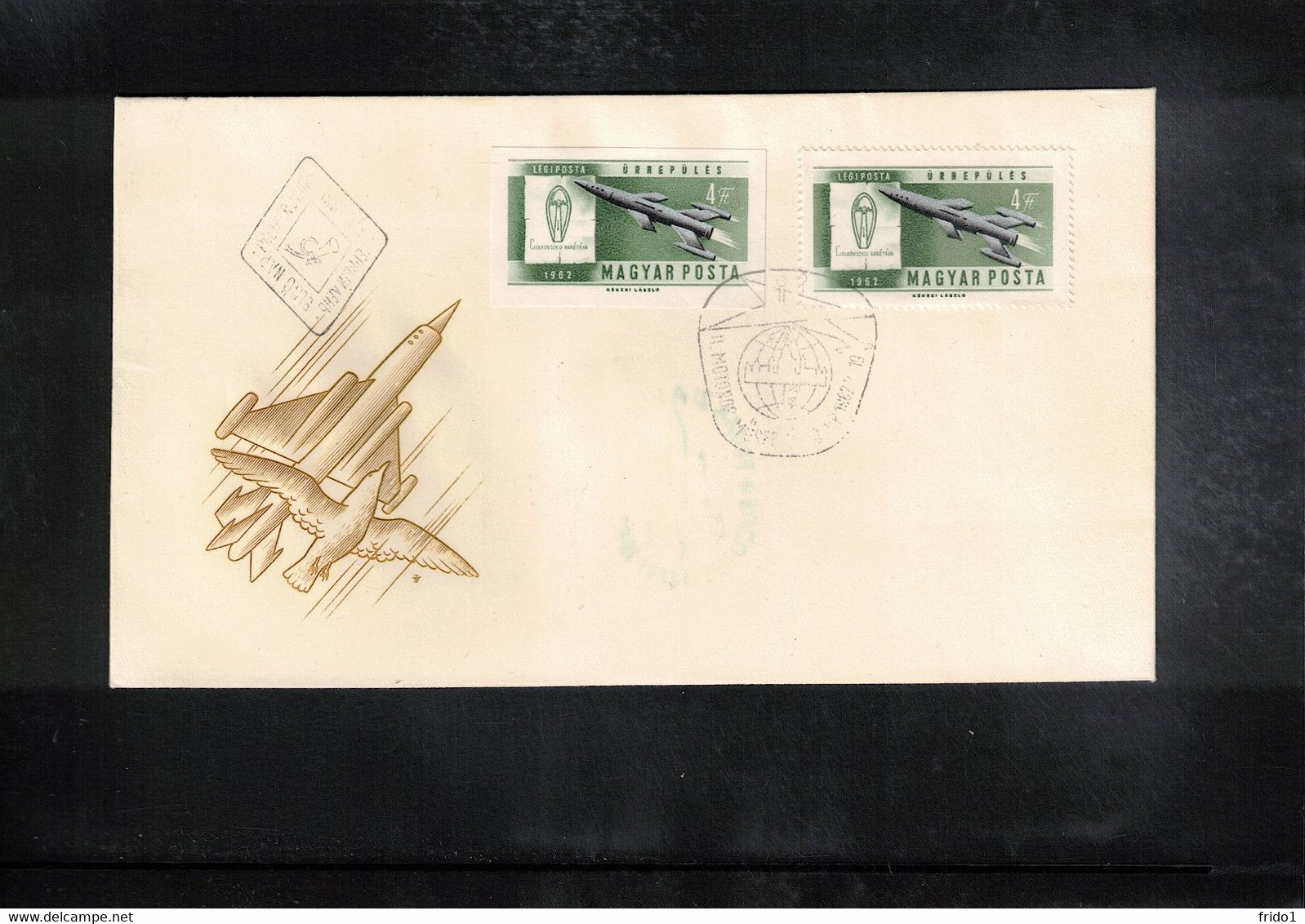 Hungary 1962 Rocket Perforated + Imperforated Stamp FDC - Covers & Documents