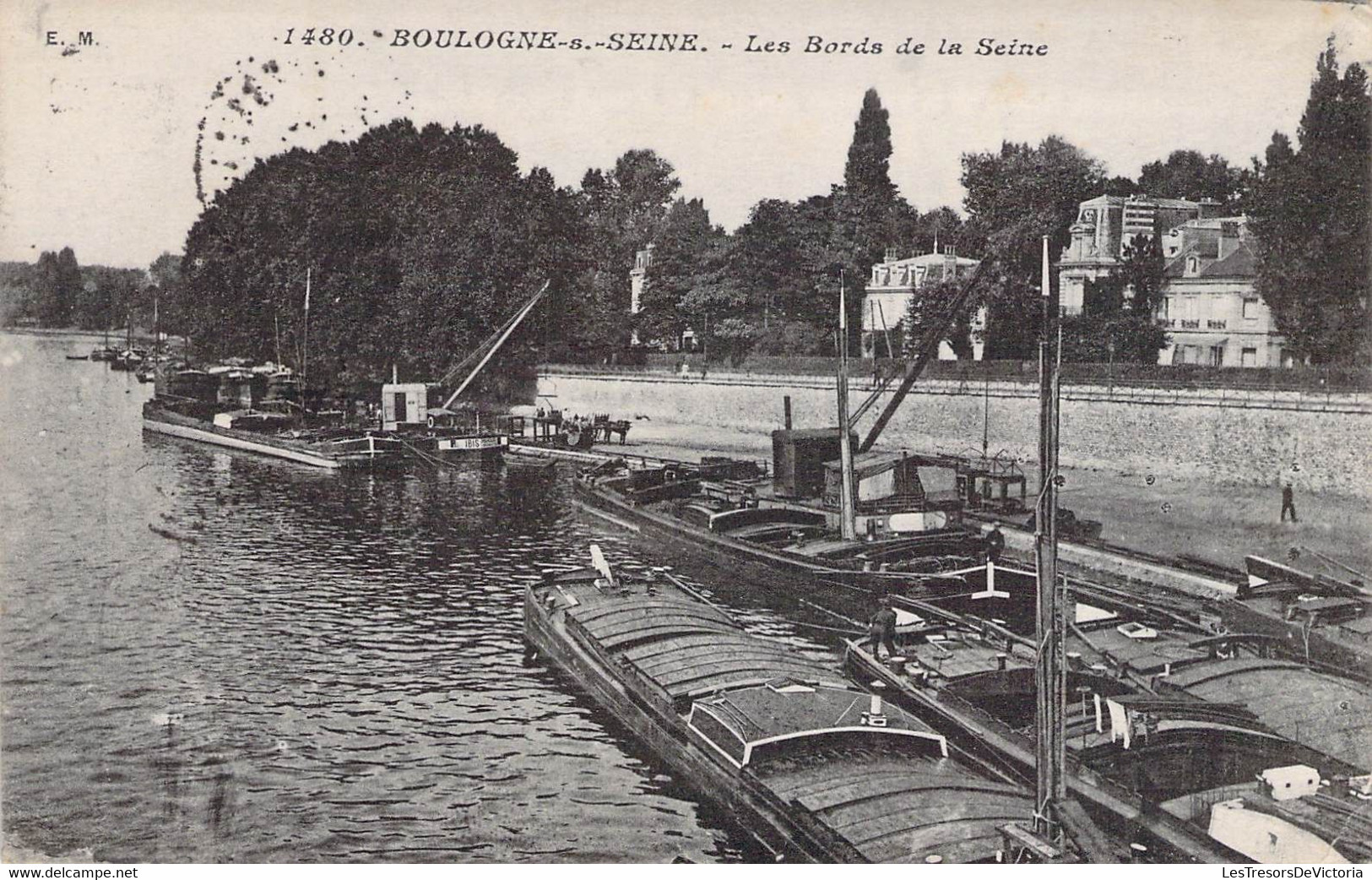 CPA - 92 - BOULOGNE Sur SEINE - Les Bords De La Seine - Péniche - Boulogne Billancourt