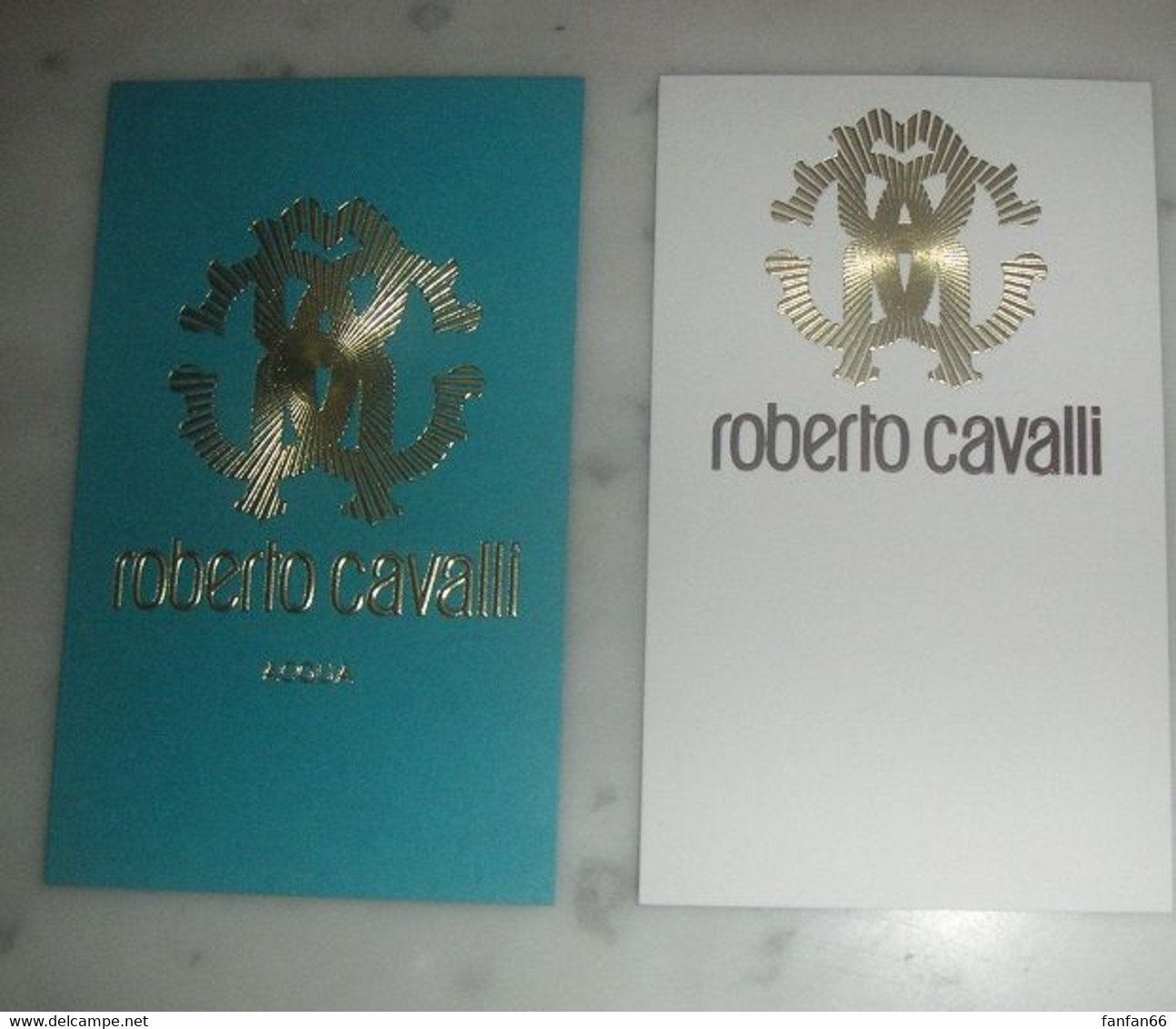 Lot 2 Cartes Roberto Cavalli - Modernes (à Partir De 1961)