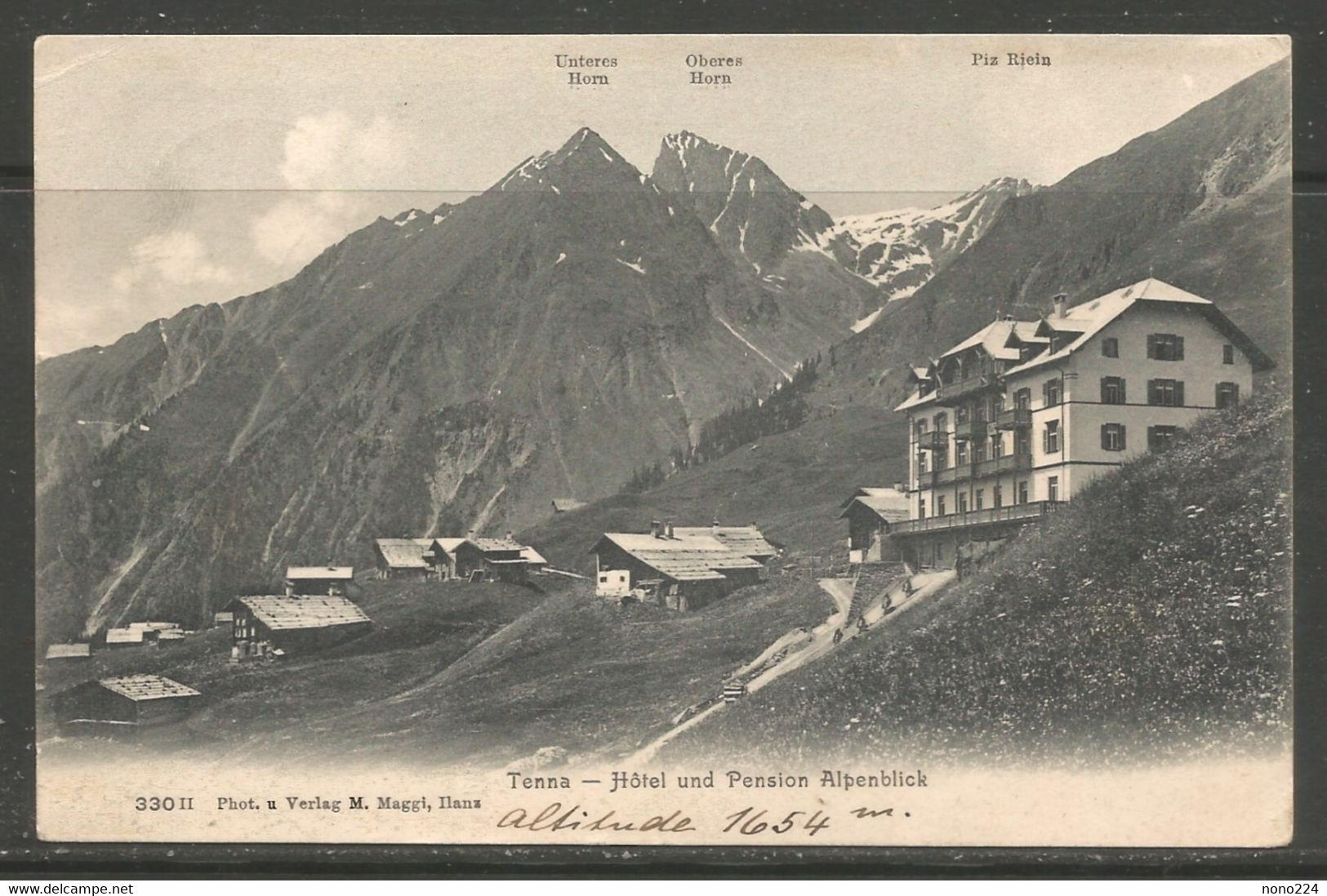 Carte P De 1908 ( Tenna / Hôtel Und Pension Alpenblick ) - Tenna