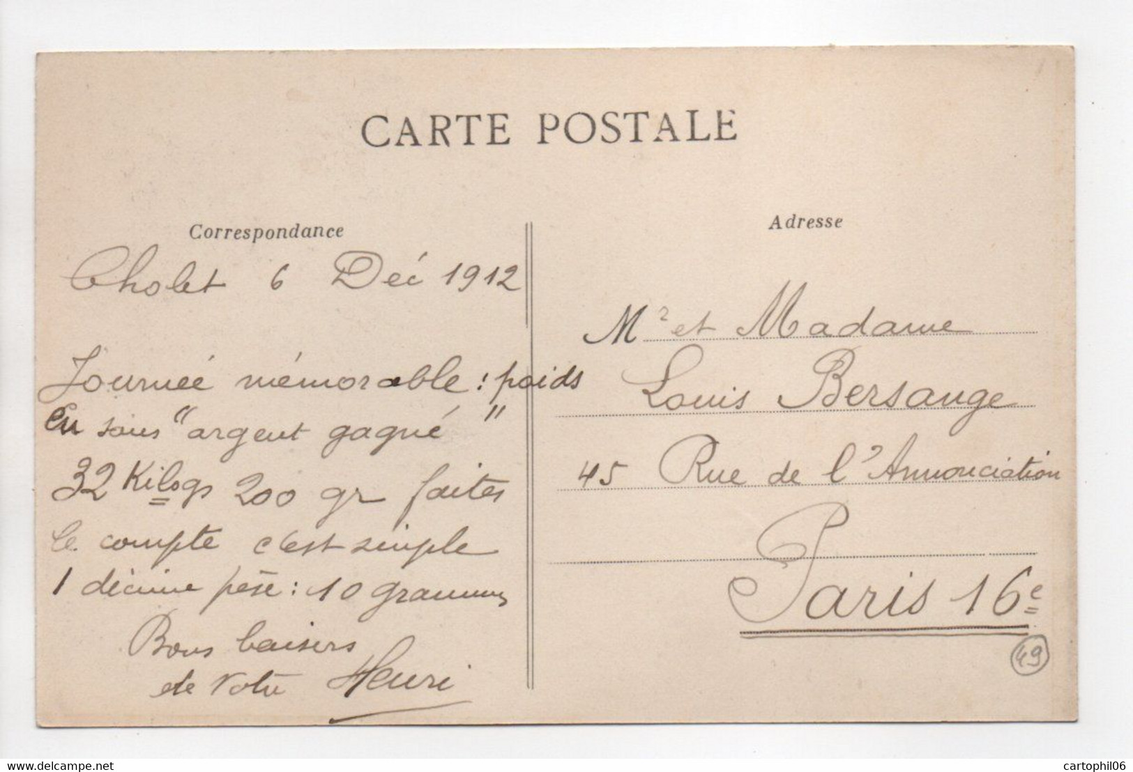 - CPA CHOLET (49) - L'Église Notre-Dame - Place Rouget 1912 - Editions Artaud-Nozais 191 - - Cholet