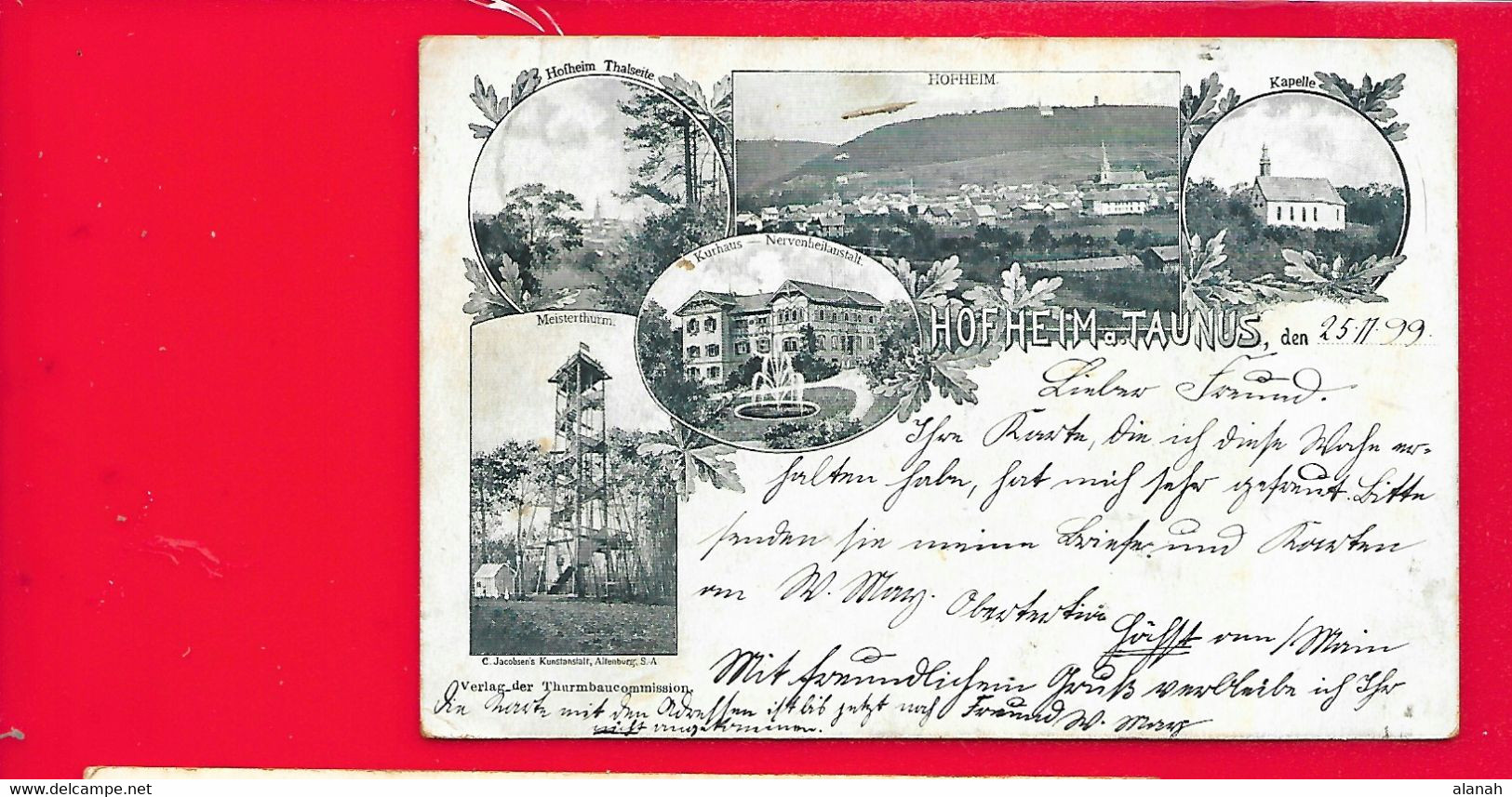 Gruss Aus HOFHEIM A. TAUNUS 1899 Allemagne - Hofheim
