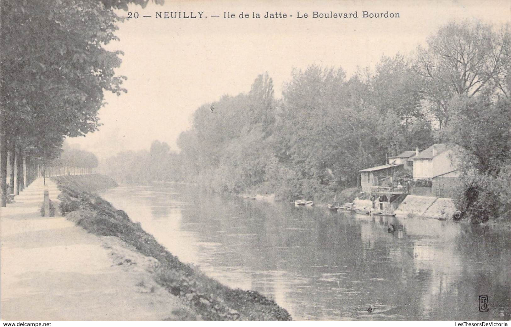 CPA - 92 - NEUILLY - Ile De La JAtte - Le Boulevard Bourdon - Dos Non Divisé - Neuilly Sur Seine
