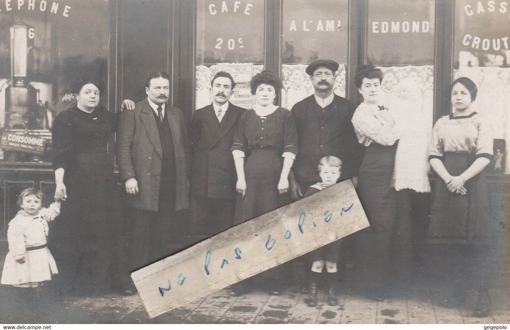 IVRY Sur SEINE - Café - Restaurant " A L 'AMI EDMOND " Situé Quai D'Ivry  En 1912 ( Carte Photo ) - Ivry Sur Seine