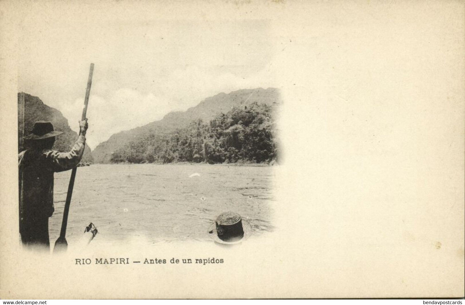 Bolivia, RIO MAPIRI, Antes De Un Rapidos (1899) Postcard - Bolivie