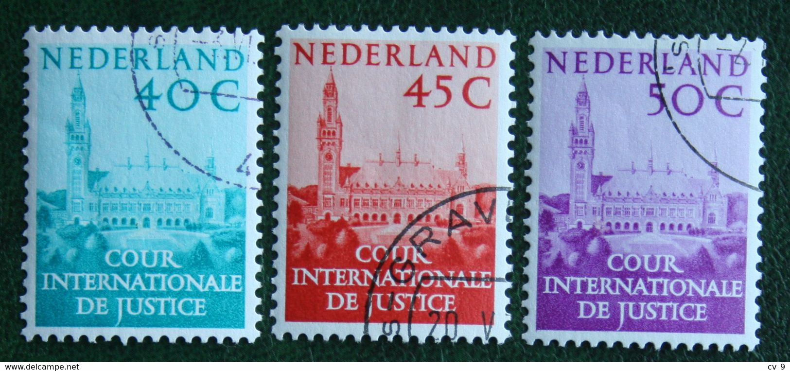 Cour Internationale De Justice NVPH Dienst D41-D43 D 41 (Mi 41-43) 1977 Gestempeld / Used NEDERLAND / NIEDERLANDE - Dienstmarken
