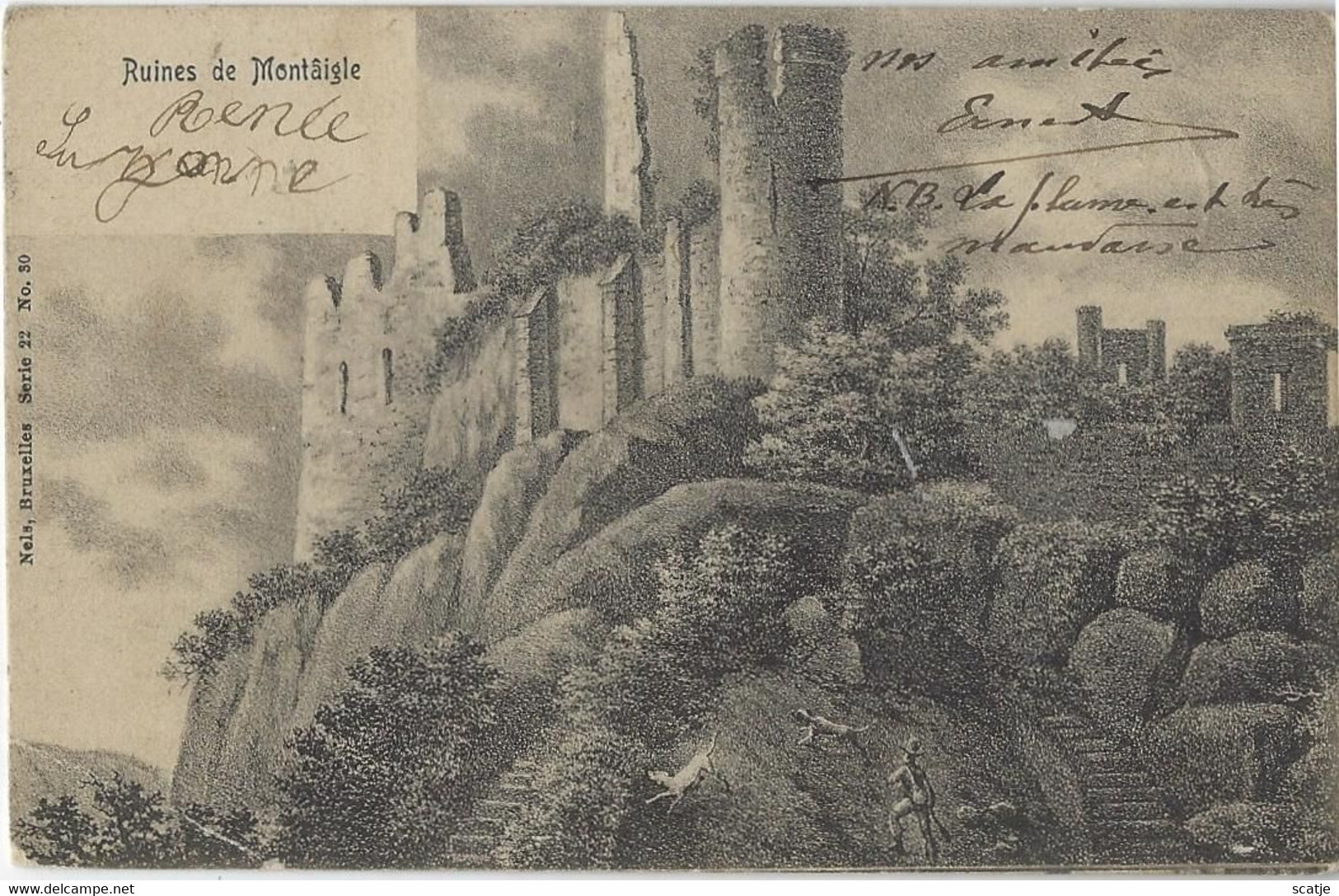 Montaigle    -   Ruines   -   1905   Naar   Moncau S / Sambre - Onhaye