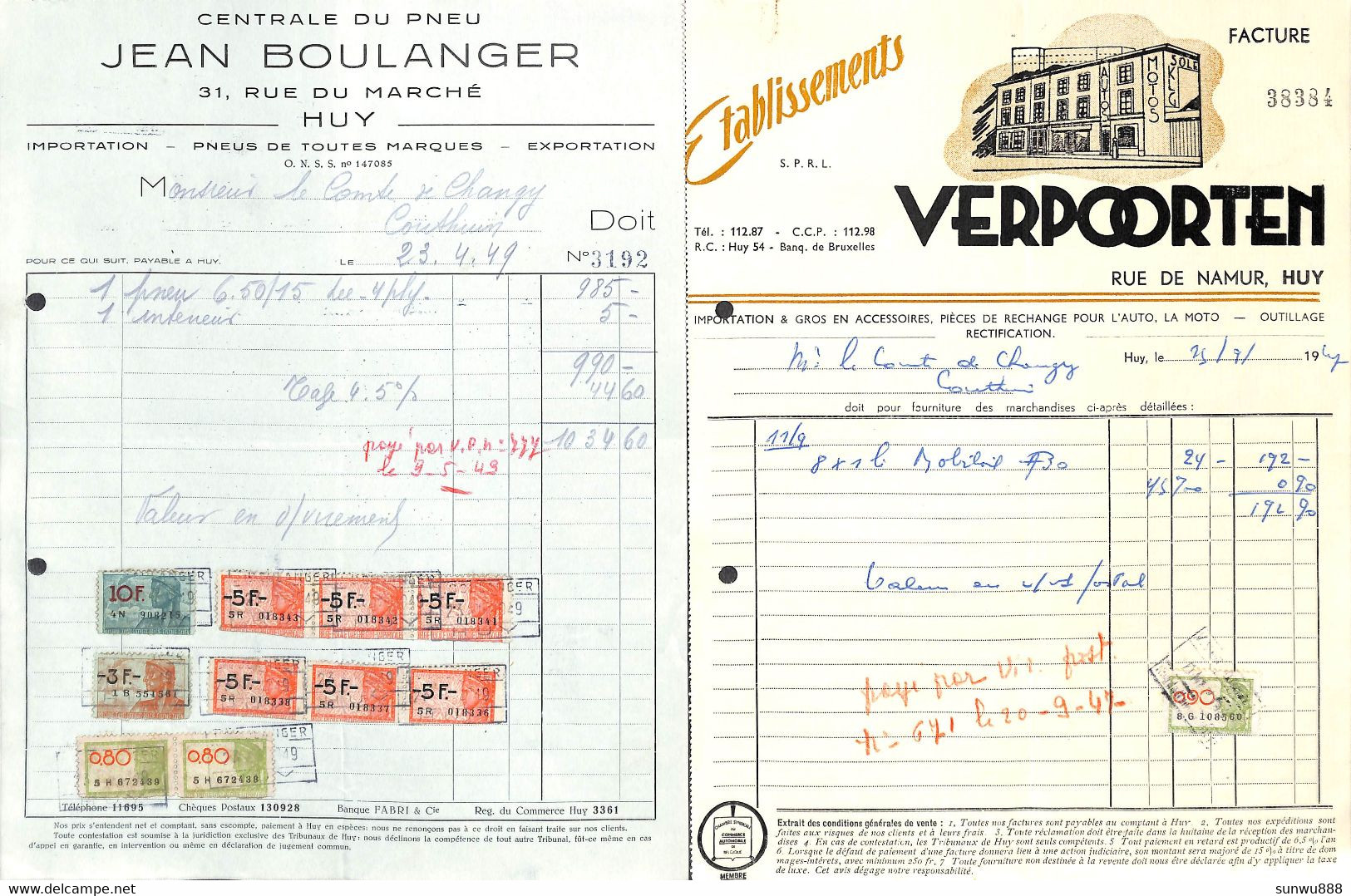 Huy Couthuin ... Superbe Lot 100 Documents - Altri & Non Classificati