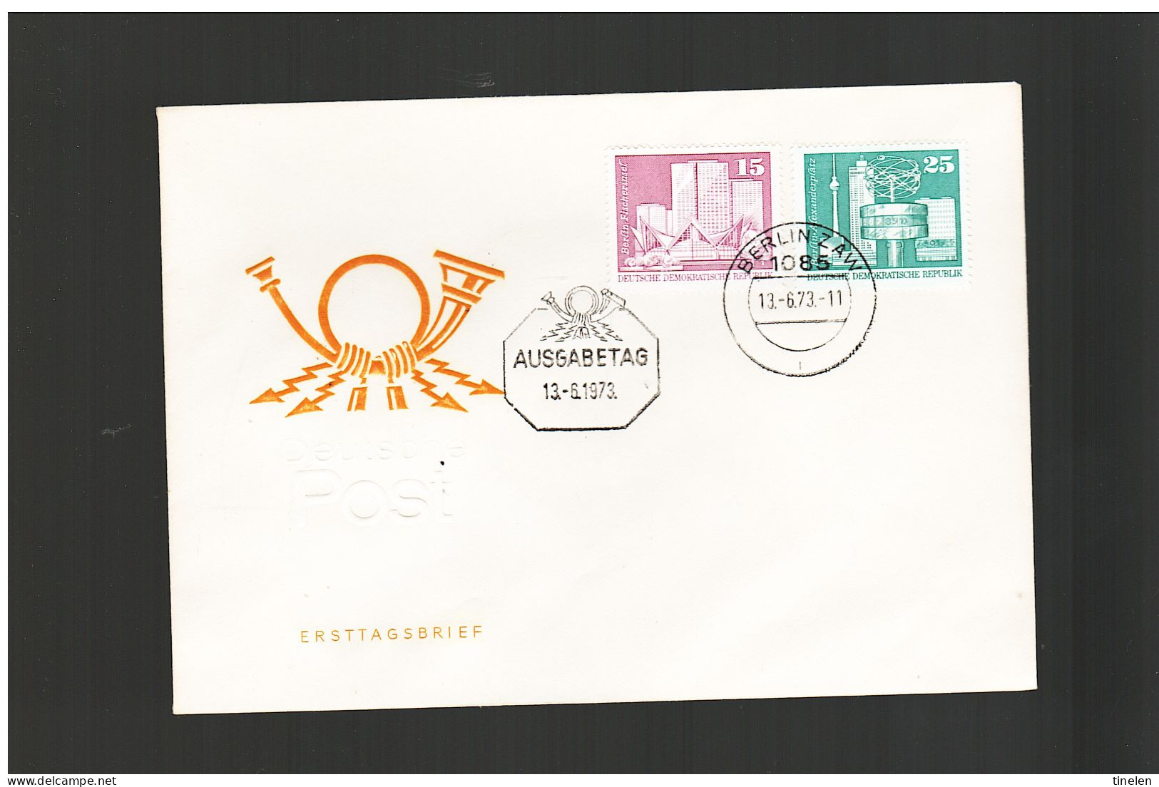 Germania Est-ddr 1973 Fdc AUFBAU IN DER DDR - 1971-1980