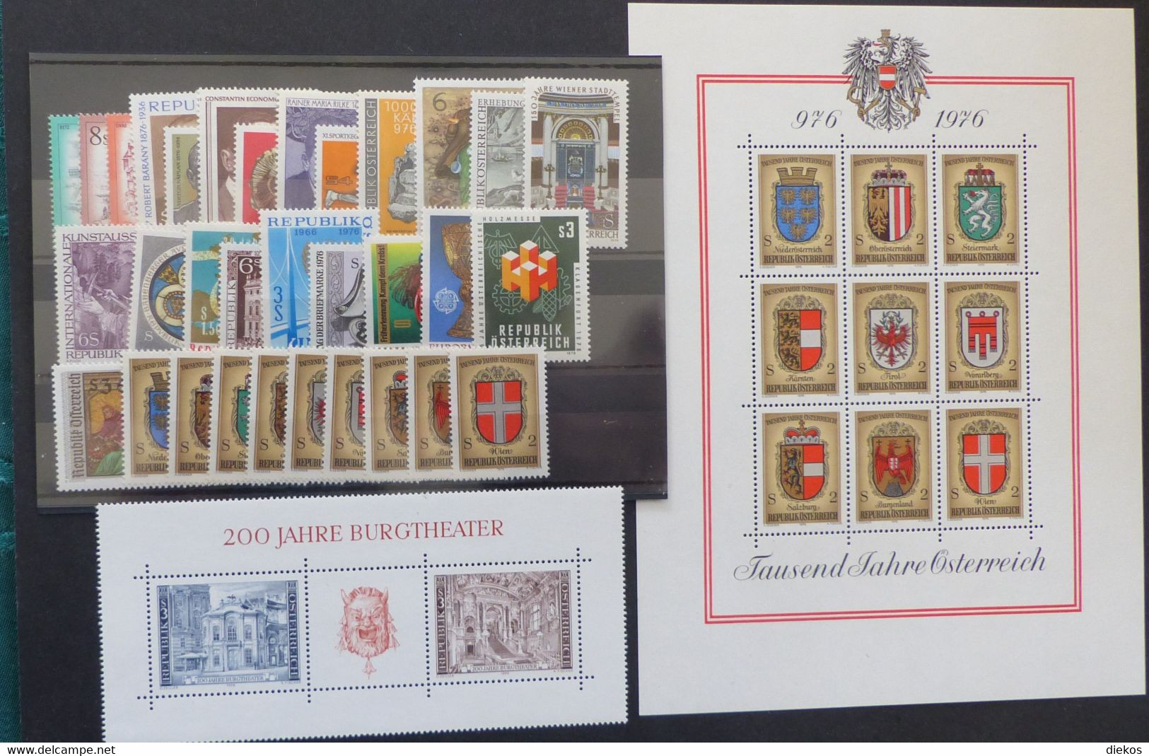 Österreich 1976 Jahrgang  Year Collection  Sammlung Lot  ** MNH Postfrisch  #L831 - Ganze Jahrgänge