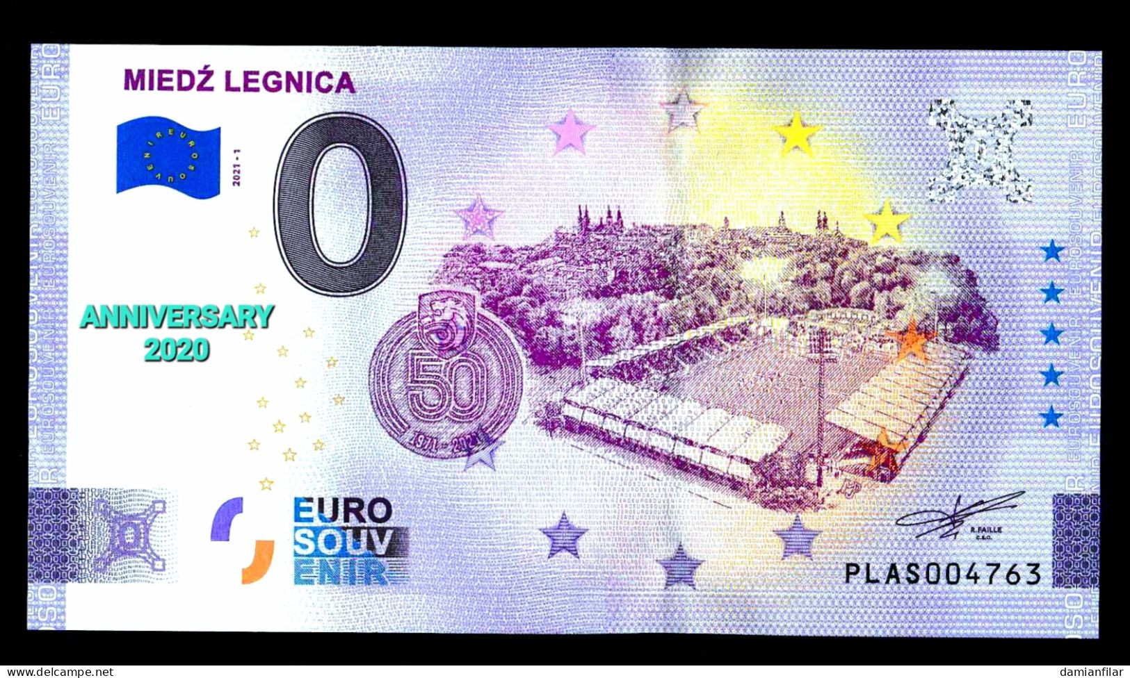 0 Euro Souvenir Miedź Legnica ANNIVERSARY Poland PLAS	2021-1 - Pologne