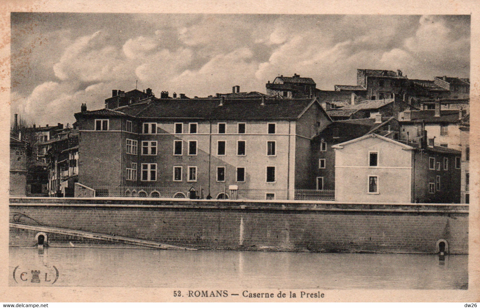 Romans (Drôme) Caserne De La Presle En 1919 - Carte C.L. N° 52 - Romans Sur Isere