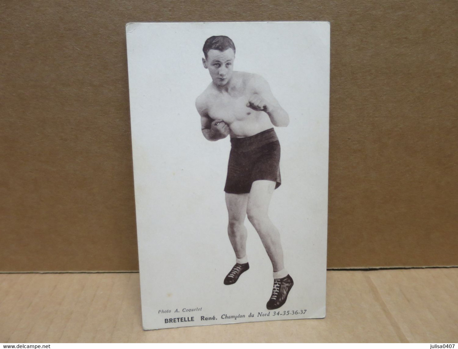 BOXE BOXEUR René Bretelle Champion Du Nord 1934 à 1937 Gros Plan - Pugilato