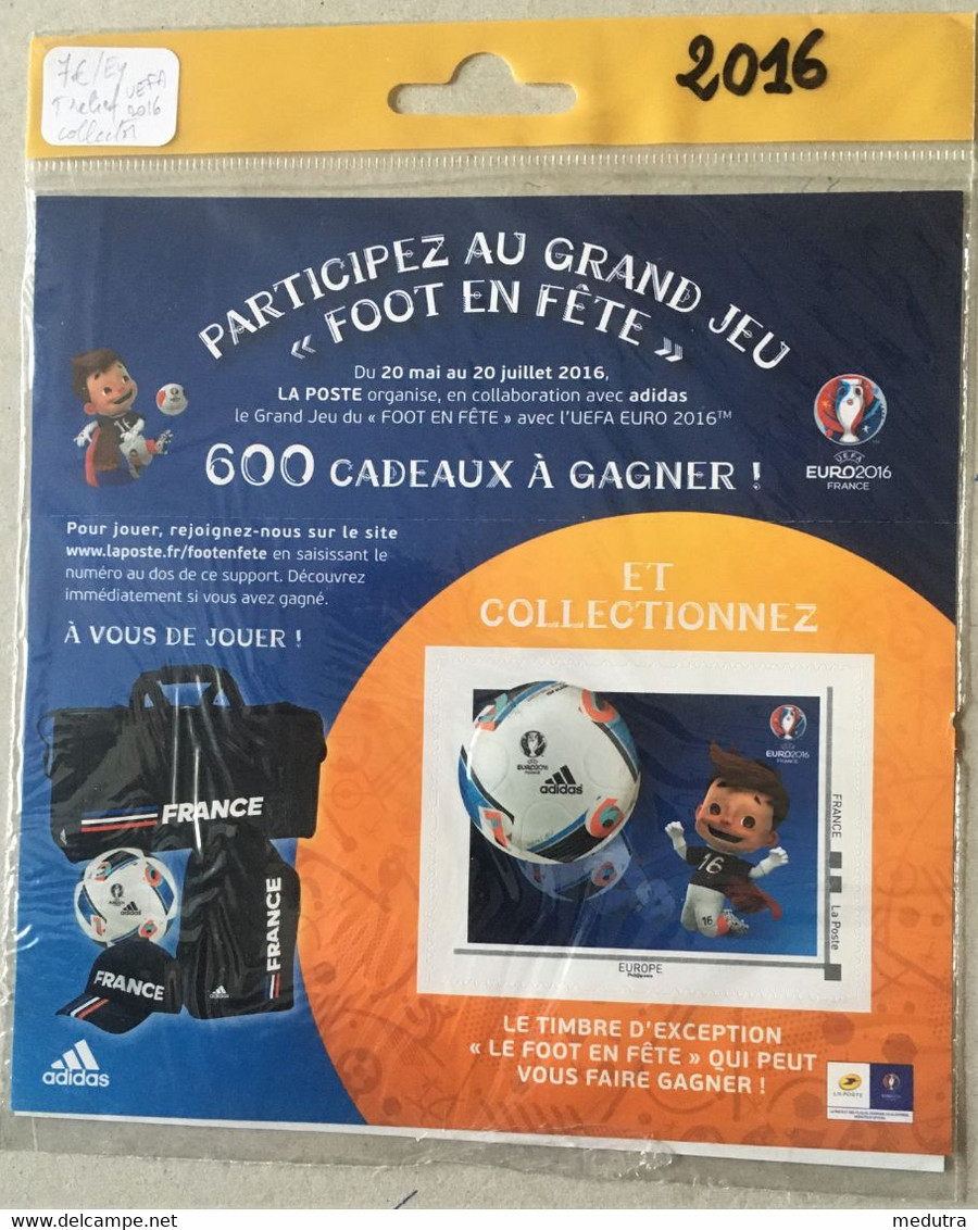 Football : Collector "foot En Fête" 2016 (avec Timbre "Europe" Ballon En Relief NEUF**) Sous Blister D'époque - Collectors