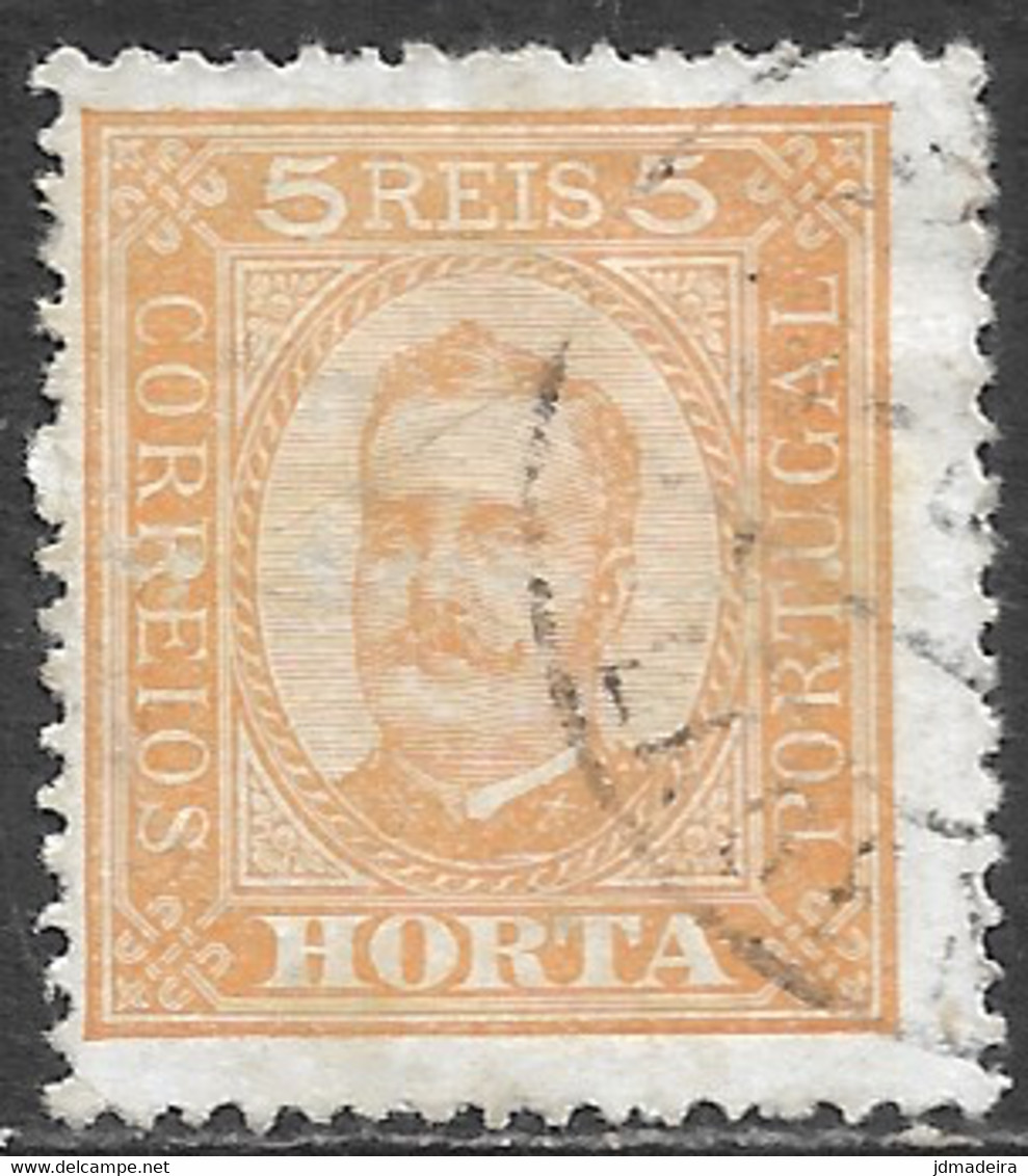 Horta – 1892 King Carlos 5 Réis Used Stamp - Horta