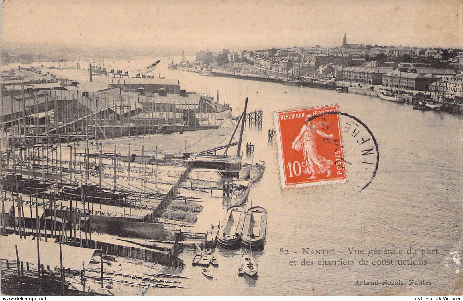 CPA FRANCE - 44 - NANTES - Vue Générale Du Port Et Des Chantiers De Constructions - Artaud Nozals Nantes - Bateau - Nantes