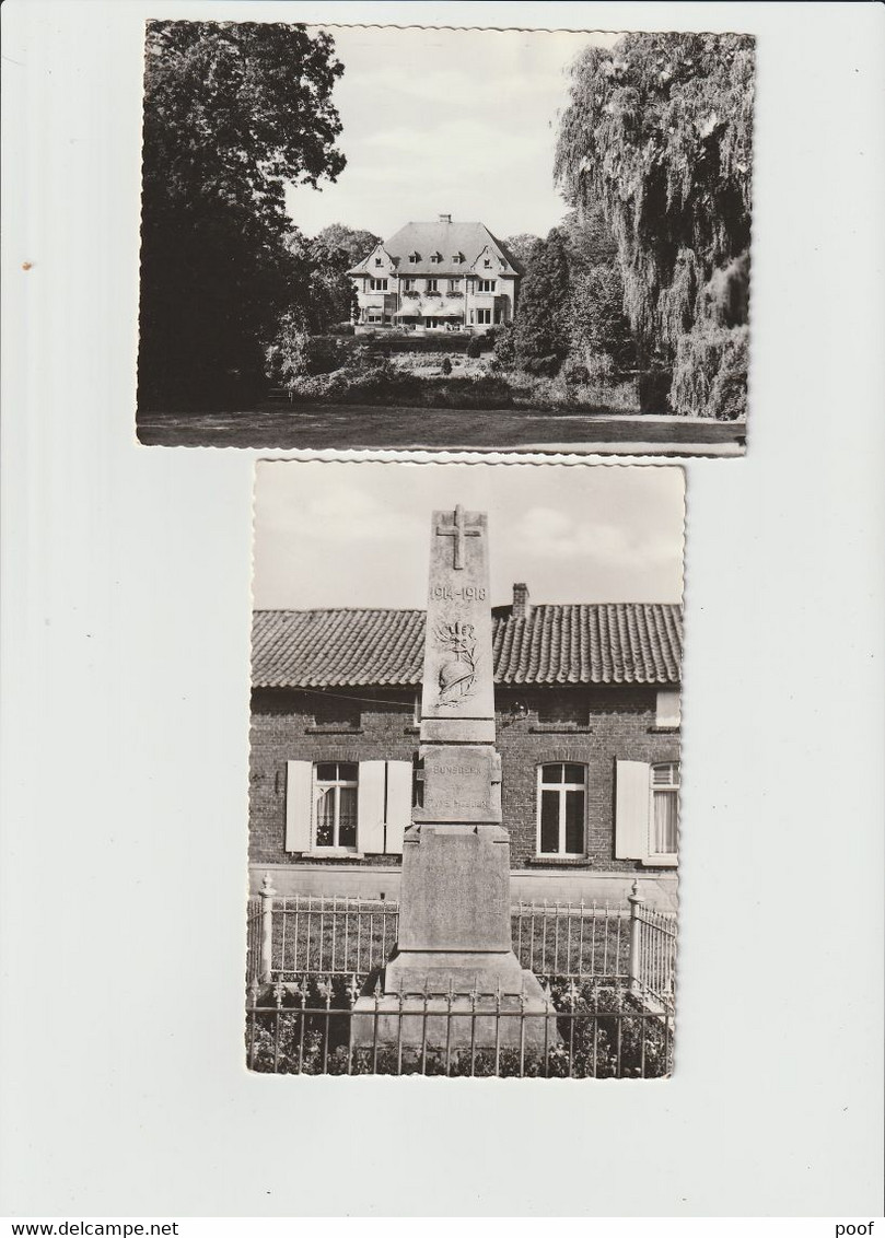 Bunsbeek : Kasteel " Henderiks" + Gedenksteen 14-18 / 40-45 ---- 2 Kaarten - Glabbeek-Zuurbemde