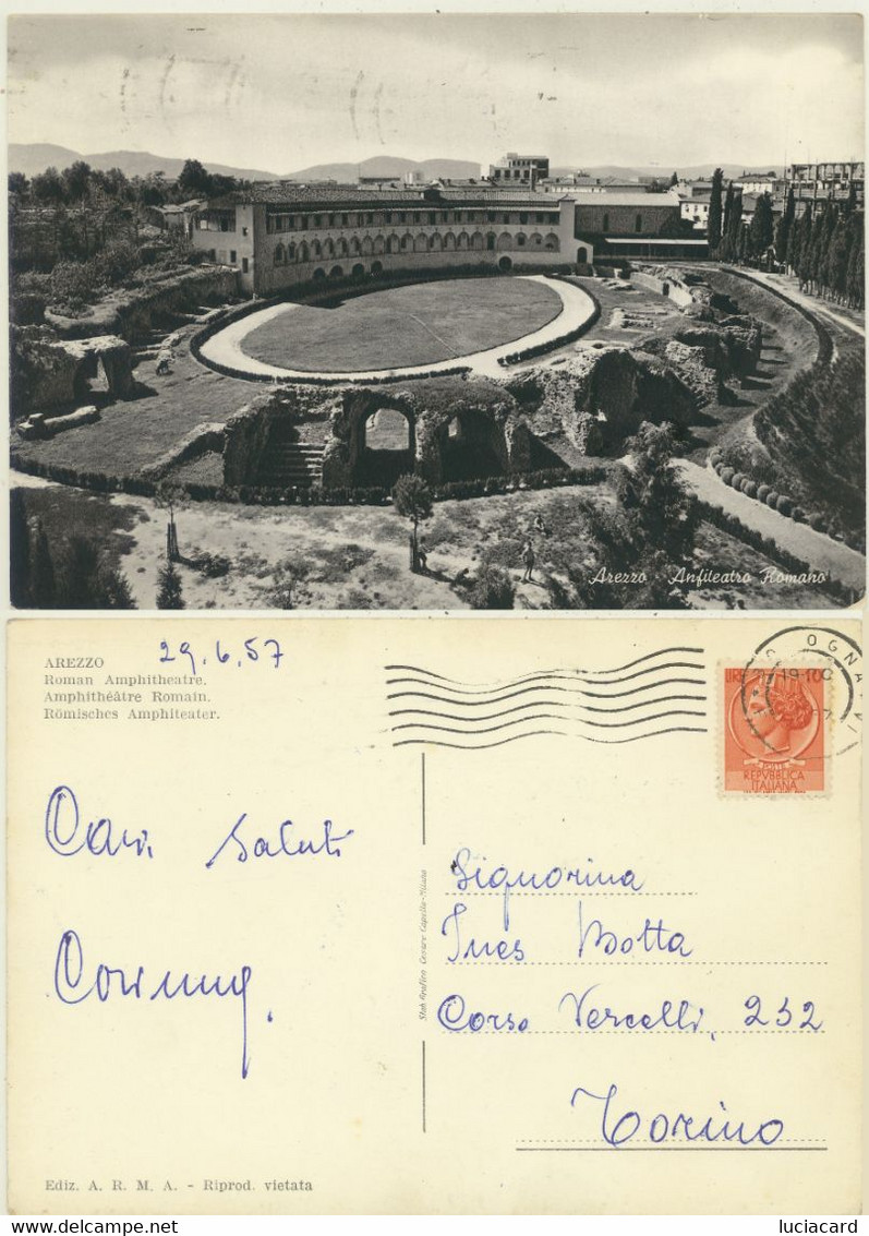 AREZZO -ANFITEATRO ROMANO 1957 - Arezzo