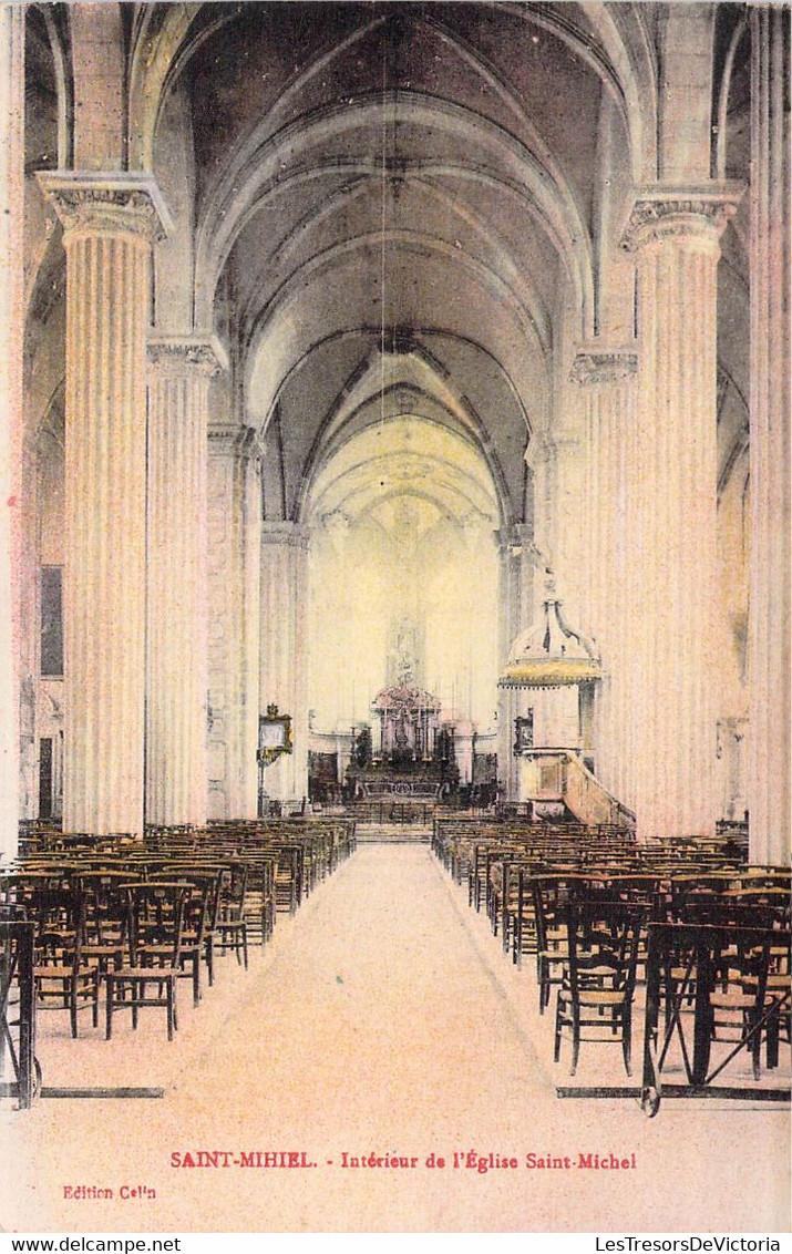 CPA 55 - Saint MIHIEL - Intérieur De L' Eglise Saint Michel - Edition Colin - Colorisée - Saint Mihiel