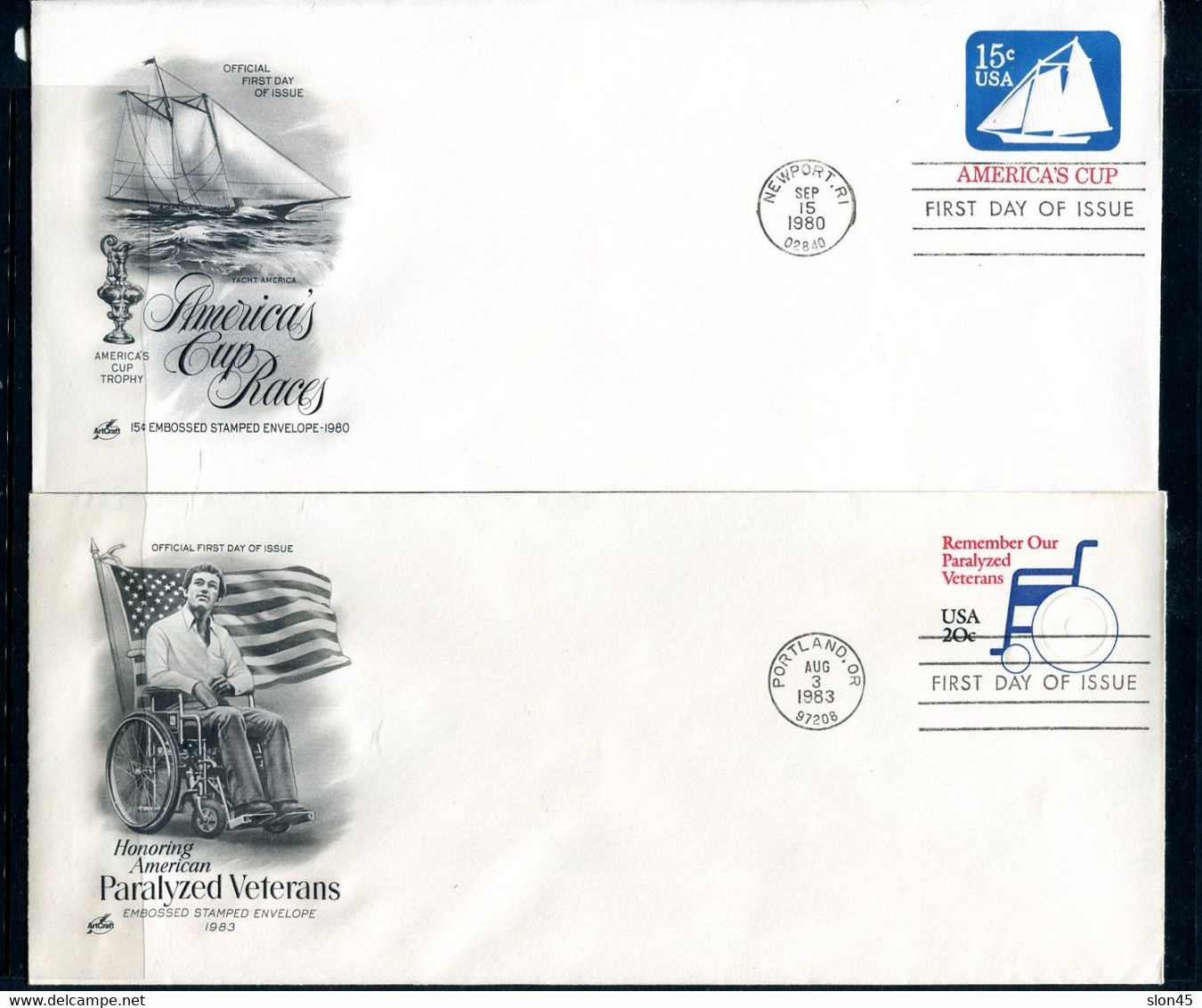 USA 1958/83 5 View Postal Stationary Covers FDC  14009 - 1961-80