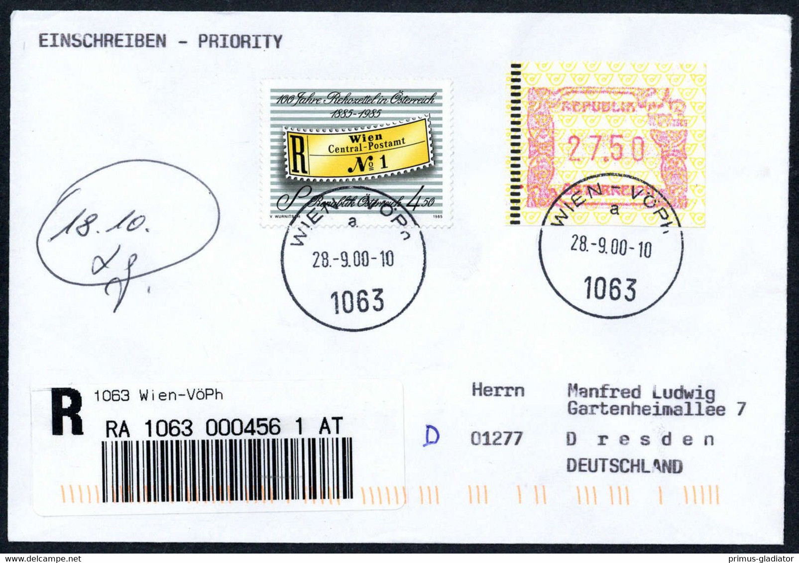 Österreich, Brief - Machine Postmarks